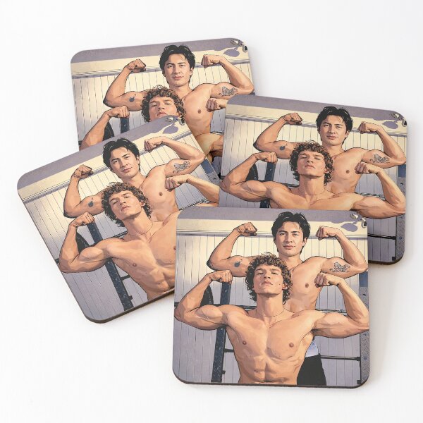 Item preview, Connor Storrie and Hudson Williams (fan art) Bending in the gym designed and sold by PopCultureAndStuff.