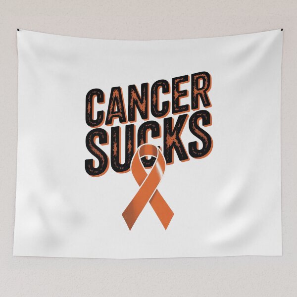 Item preview, Cancer Sucks Orange Ribbon Kidney Cancer Leukemia Awareness designed and sold by Catharsiscath.