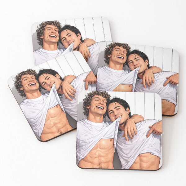 Item preview, Connor Storrie and Hudson Williams looking relaxed (fan art) designed and sold by PopCultureAndStuff.