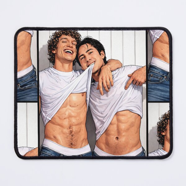 Item preview, Connor Storrie and Hudson Williams looking relaxed (fan art) designed and sold by PopCultureAndStuff.