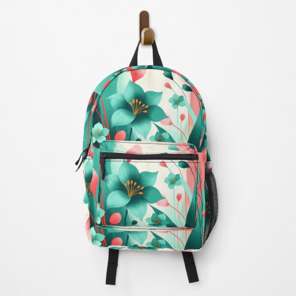 Item preview, Teal Coral Flowers Illustration designed and sold by SassyArtistry.