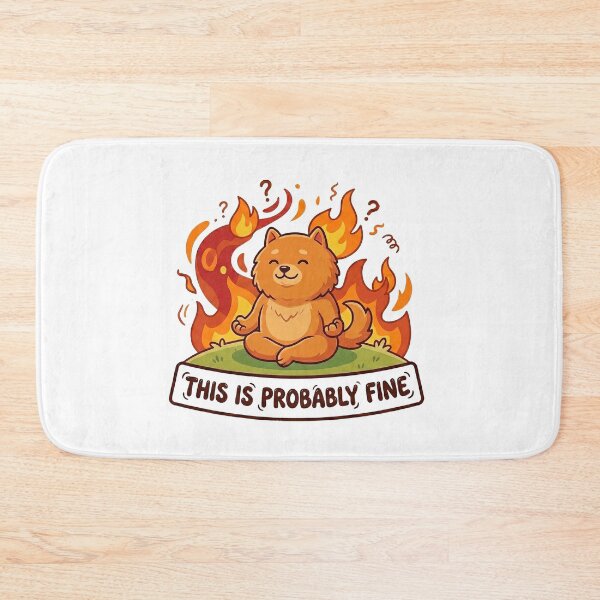 Item preview, Probably Fine | Ironic Coffee Break  designed and sold by Tamer ⭐⭐⭐⭐⭐.