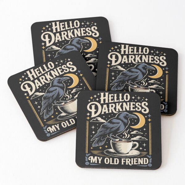 Item preview, Hello Darkness My Old Friend Crow Coffee Spooky Halloween designed and sold by ProudForFunny.