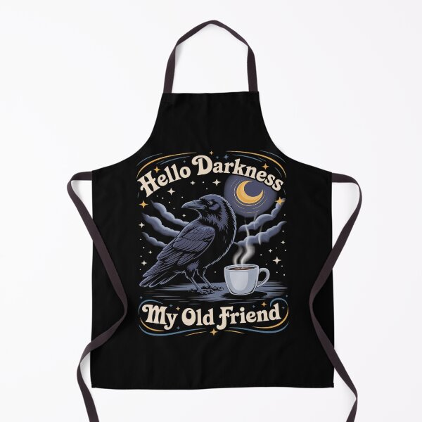 Item preview, Hello Darkness My Old Friend Raven and Coffee Cup Halloween designed and sold by ProudForFunny.