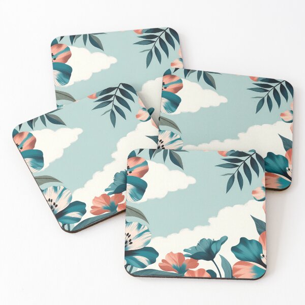 Item preview, Teal and Coral Floral Frame designed and sold by SassyArtistry.
