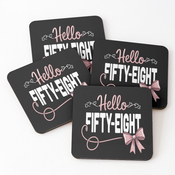 Item preview, Hello Fifty-Eight Est 1967 Coquette Bow 58th Birthday designed and sold by ProudForFunny.