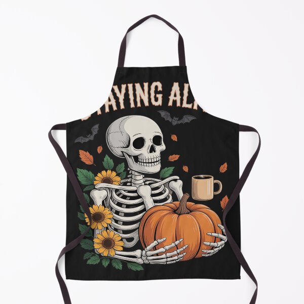 Item preview, Staying Alive Halloween Skeleton Drinking Hot Coffee designed and sold by lamsaoniutoi.