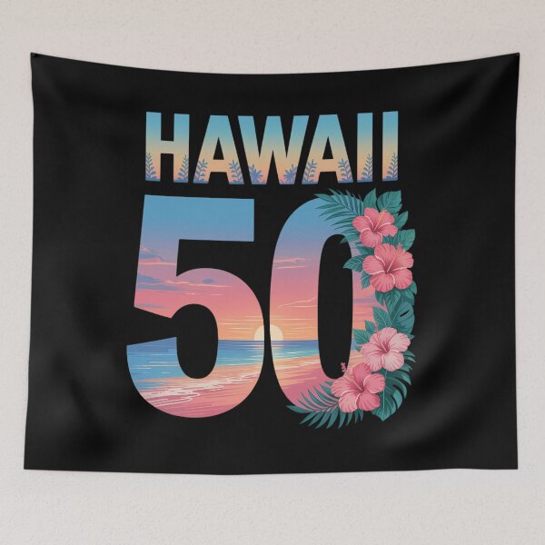 Item preview, Hawaii 50th Birthday Hawaiian Aloha Beach Hibiscus designed and sold by EllenJast.