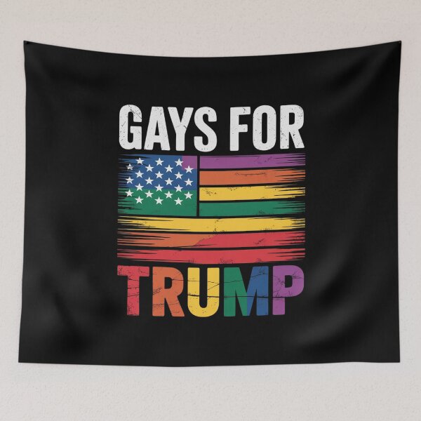 Item preview, Gays For Trump LGBT Pride Gay Rainbow Flag Vote Republican designed and sold by MarkLeedsArt.