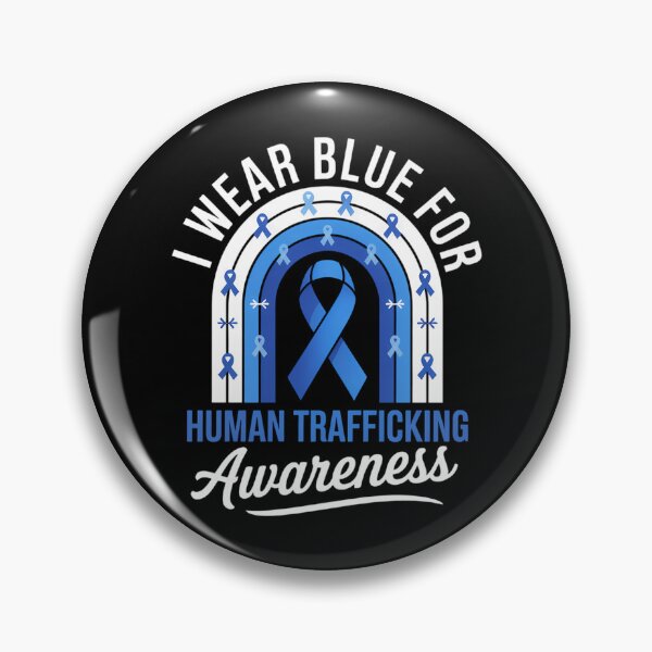 Item preview, I Wear Blue For Human Trafficking Awareness Day Boho Rainbow designed and sold by EllenJast.