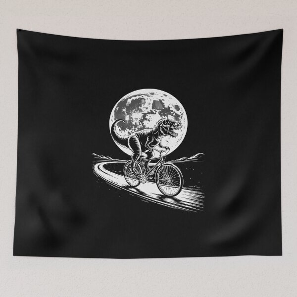 Item preview, Womens Dinosaur T-Rex Riding Bicycle Full Moon,  Dinosaur Dino  designed and sold by DigitaldeligArt.