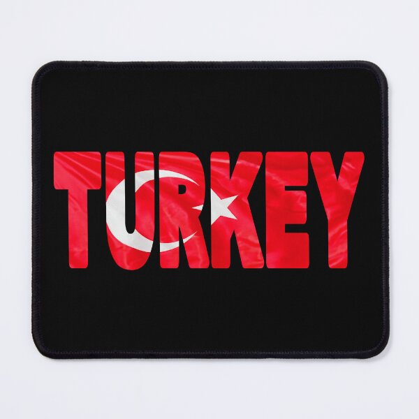 Item preview, TURKEY - Flag Flying in Wind cut to Letters Souvenir Sticker Shirt designed and sold by Adam Gormley.