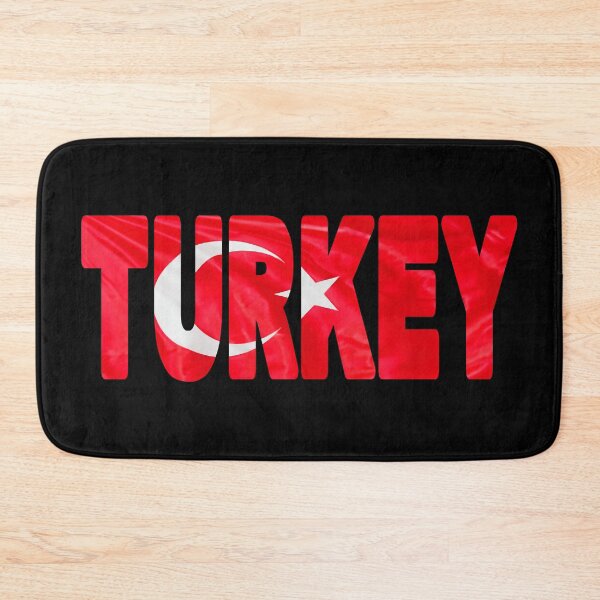Item preview, TURKEY - Flag Flying in Wind cut to Letters Souvenir Sticker Shirt designed and sold by Adam Gormley.