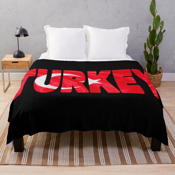 Item preview, TURKEY - Flag Flying in Wind cut to Letters Souvenir Sticker Shirt designed and sold by Adam Gormley.