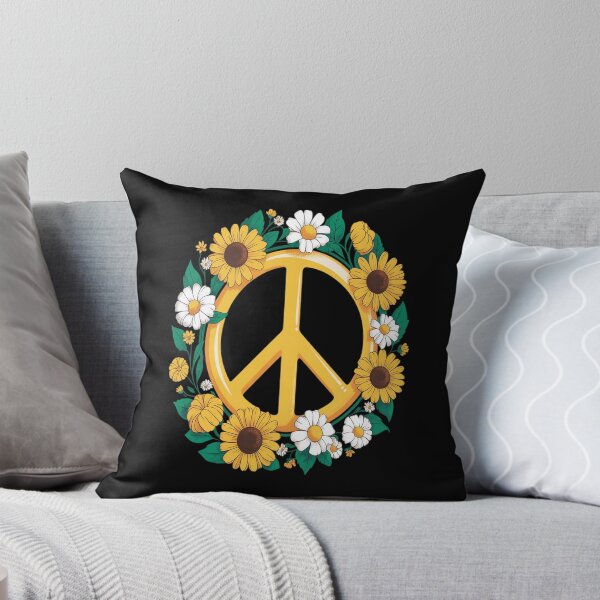 Item preview, Hippie Peace Sign Flower Sunflower Hippie designed and sold by ProudForFunny.