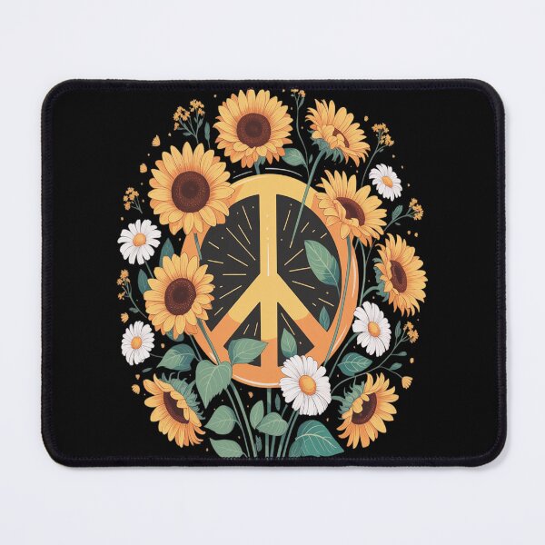 Item preview, Hippie Peace Sign Flower Sunflower designed and sold by ProudForFunny.