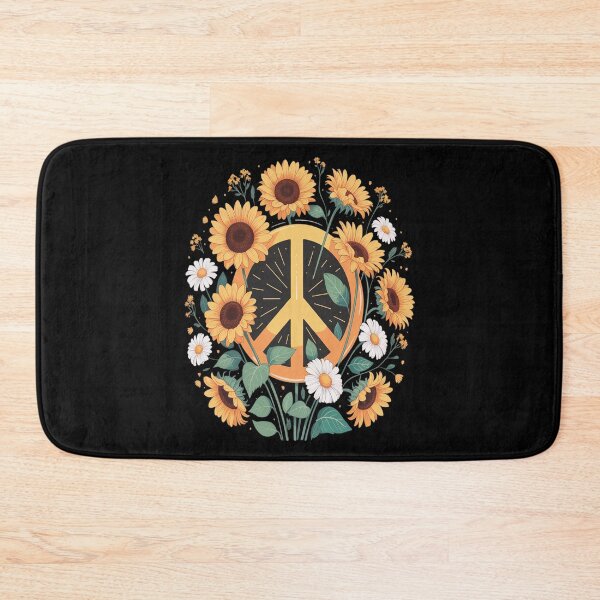 Item preview, Hippie Peace Sign Flower Sunflower designed and sold by ProudForFunny.