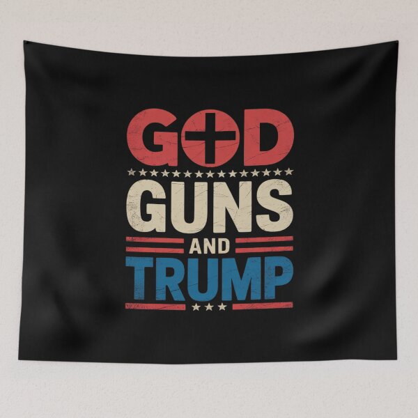 Item preview, God Guns And Trump American Flag Patriot designed and sold by MarkLeedsArt.