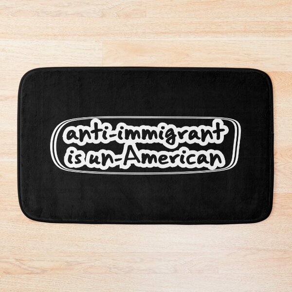 Item preview, anti-immigrant is un-American, black background designed and sold by mntimg.