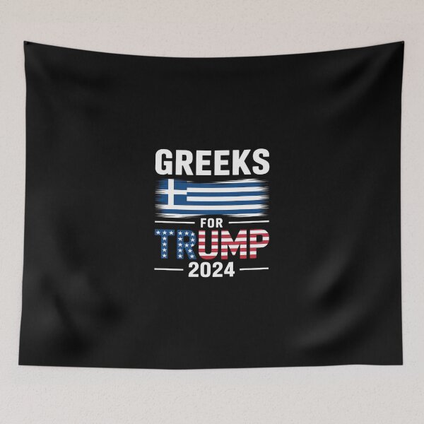 Item preview, Greeks for Trump 2024 Greece Flag Patriotic Supporter designed and sold by SyntaxClaw.