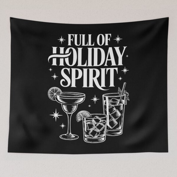 Item preview, Full of Holiday Spirit Christmas Cheers Drink Cocktail Xmas designed and sold by EllenJast.