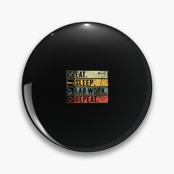 Item preview, Funny Lab Tech Eat Sleep Lab Work Repeat Retro Vintage designed and sold by HerbertKuhn112.