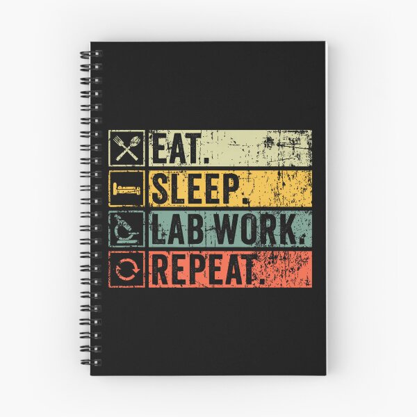 Item preview, Funny Lab Tech Eat Sleep Lab Work Repeat Retro Vintage designed and sold by HerbertKuhn112.