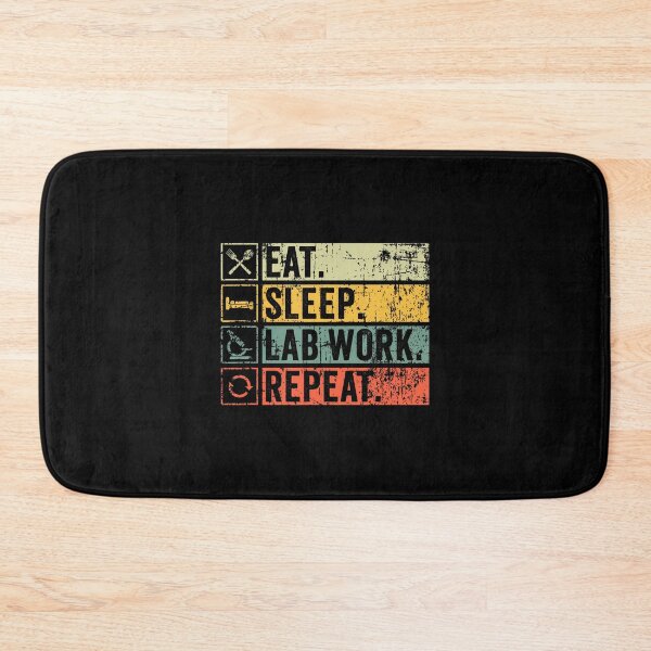 Item preview, Funny Lab Tech Eat Sleep Lab Work Repeat Retro Vintage designed and sold by HerbertKuhn112.