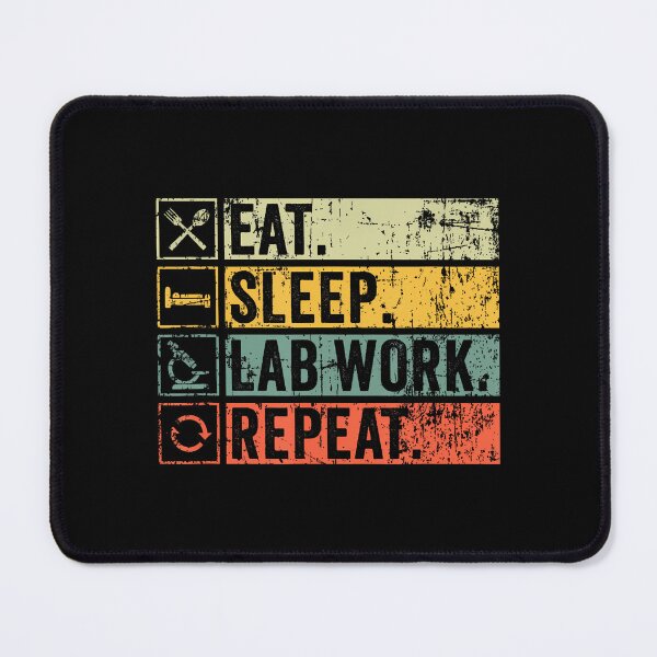 Item preview, Funny Lab Tech Eat Sleep Lab Work Repeat Retro Vintage designed and sold by HerbertKuhn112.