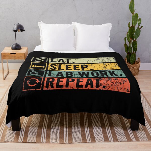 Item preview, Funny Lab Tech Eat Sleep Lab Work Repeat Retro Vintage designed and sold by HerbertKuhn112.