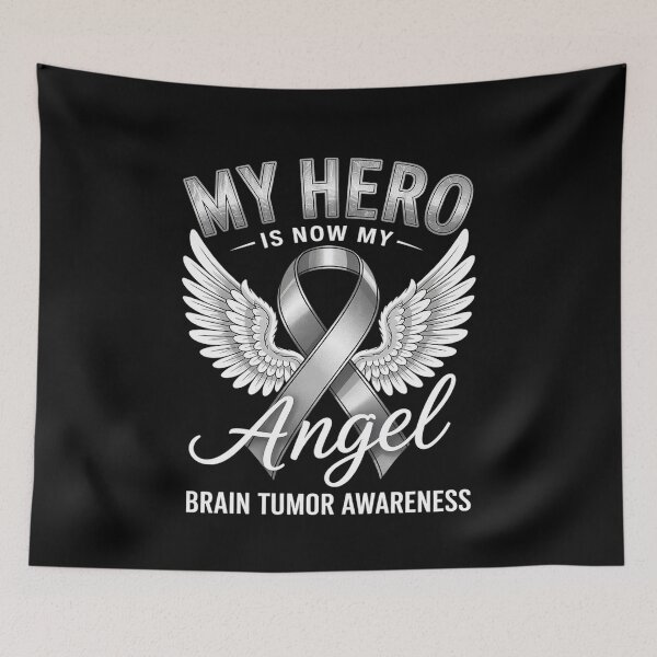 Item preview, My Hero Is Now My Angel Brain Tumor Brain Cancer Awareness  designed and sold by Catharsiscath.