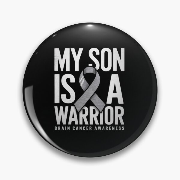 Item preview, My Son is a Warrior Gray Ribbon Brain Cancer Awareness designed and sold by Catharsiscath.