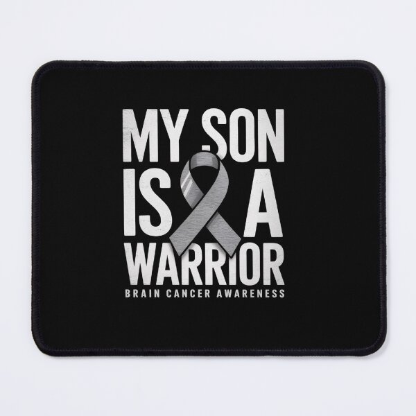 Item preview, My Son is a Warrior Gray Ribbon Brain Cancer Awareness designed and sold by Catharsiscath.