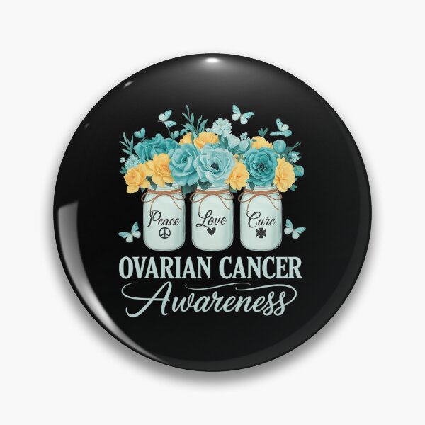 Item preview, Peace Love Cure Ovarian Cancer Awareness Day Flower Bottles designed and sold by Catharsiscath.