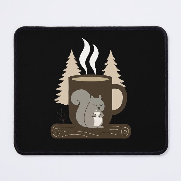 Item preview, Calm Winter Woodland Animal with Warm Mug – Minimal Cozy Vector Illustration designed and sold by Shop9999.