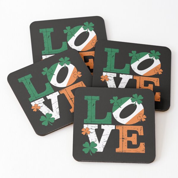 Item preview, USA Irish Flag LOVE Shamrock St Patricks Day designed and sold by MaryTaylor3.