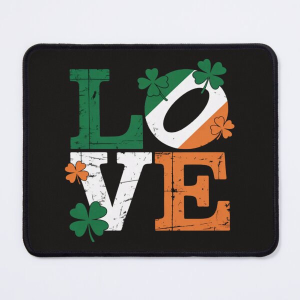 Item preview, USA Irish Flag LOVE Shamrock St Patricks Day designed and sold by MaryTaylor3.