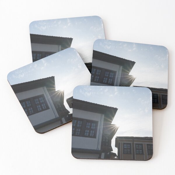 Item preview, Sun Flare Over Classic Revival Houses designed and sold by Georgia Mizuleva.