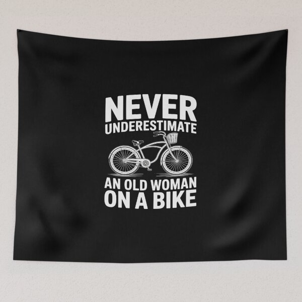Item preview, Bicycle, Never Underestimate An Old Woman On A Bike designed and sold by DigitaldeligArt.