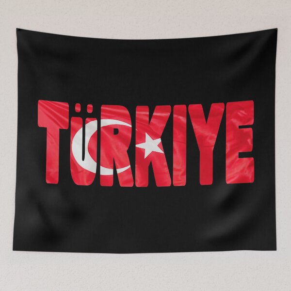 Item preview, TÜRKIYE - Flag Flying in Wind cut to Letters Souvenir Sticker Shirt designed and sold by Adam Gormley.