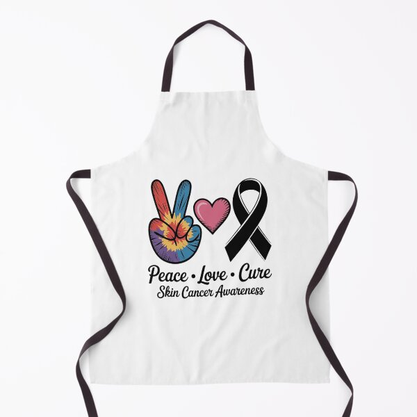 Item preview, Peace Love Cure Melanoma Black Ribbon Skin Cancer Awareness  designed and sold by repconomArt.