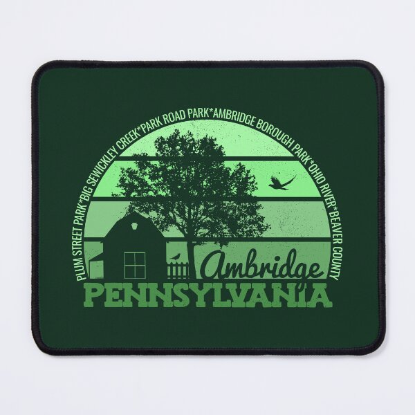 Item preview, Ambridge Pennsylvania Sunset Retro Vintage Local Pride Logo designed and sold by CRHPOD20.