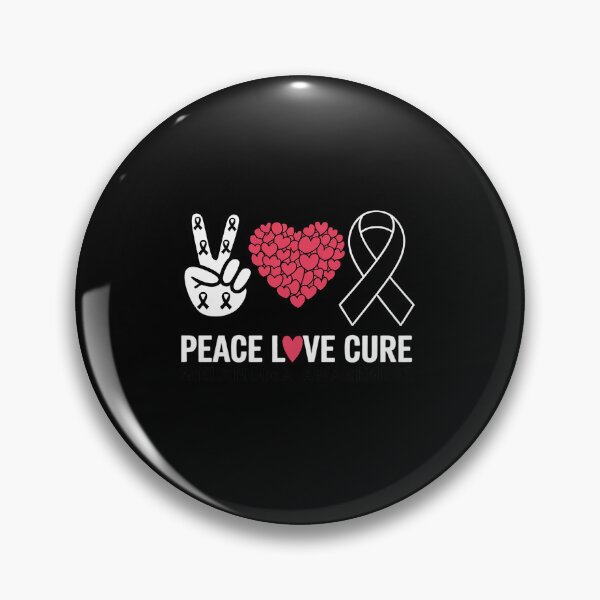 Item preview, Peace Love cure Melanoma cancer awareness men women designed and sold by repconomArt.