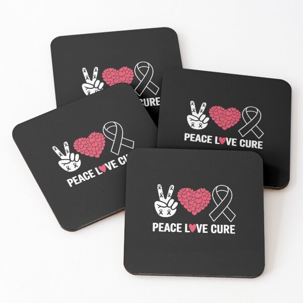 Item preview, Peace Love cure Melanoma cancer awareness men women designed and sold by repconomArt.