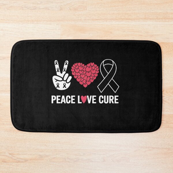 Item preview, Peace Love cure Melanoma cancer awareness men women designed and sold by repconomArt.