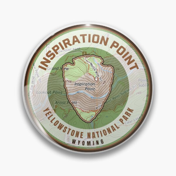 Item preview, Yellowstone Souvenir Map - Inspiration Point designed and sold by Willz Designz.