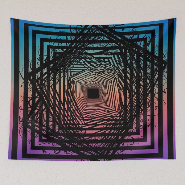 Item preview, odd squares, flourishes and tendrils. designed and sold by ShaDeS-AI-Art.