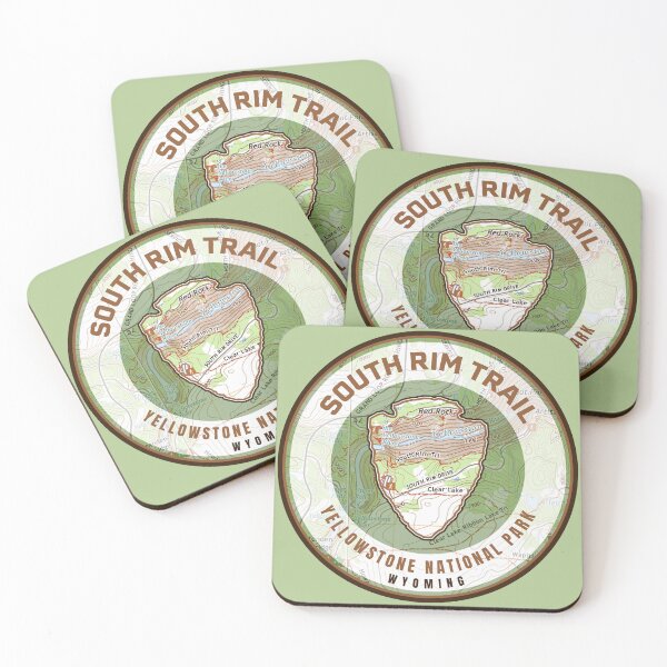 Item preview, Yellowstone Souvenir Map - South Rim Trail designed and sold by Willz Designz.