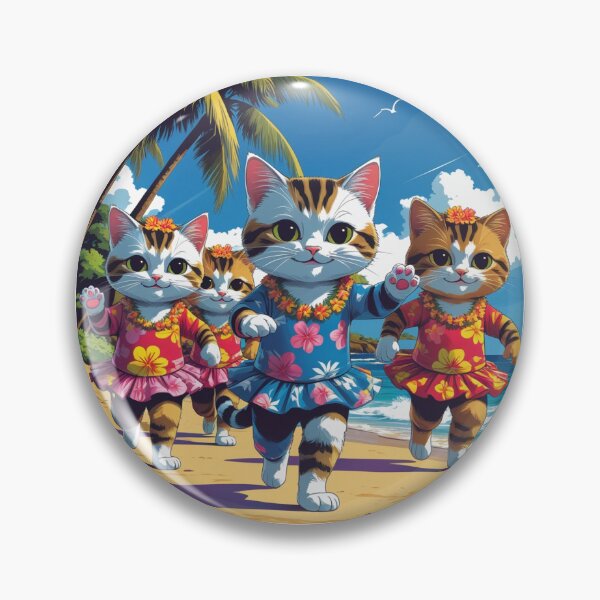 Item preview, Hawaiian Dancing Kitties designed and sold by Coolkittystuff.