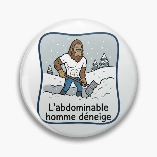 Item preview, The abdominant man shovels snow designed and sold by Je Suis À Moitié Plein.